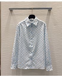 Louis Vuitton Women's Washed Monogram Silk Shirt