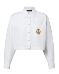 Louis Vuitton Women's Anchor Patch Cropped Shirt White
