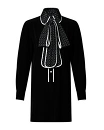 Louis Vuitton Women's Monogram Collar Long-Sleeved Dress