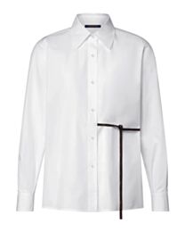 Louis Vuitton Women's Monogram Tie Shirt White