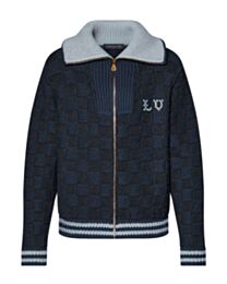 Louis Vuitton Women's Damier Knit Blouson Jacket Black