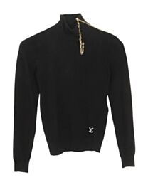Louis Vuitton Women's Shoulder Detail Turtleneck Sweater Black