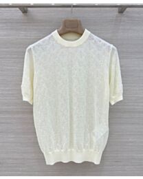 Louis Vuitton Women's Open-knit Top Cream