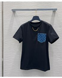 Louis Vuitton Women's Monogram Pocket Tee Black
