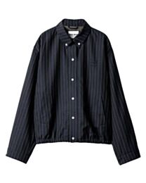 Miu Miu Women's Pinstriped Blouson Jacket Black
