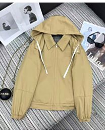 Miu Miu Women's Hooded Jacket Apricot