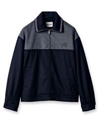 Miu Miu Women's Navy Pinstriped Blouson Jacket Black