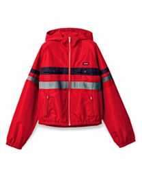Miu Miu Women's Red Tech-Fabric Belted Jacket Red
