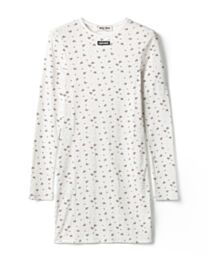 Miu Miu Women's Ribbed Plain Knit Dress Cream
