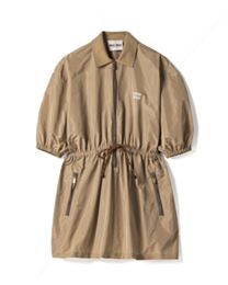 Miumiu Women's Cord Technical Fabric Dress Apricot