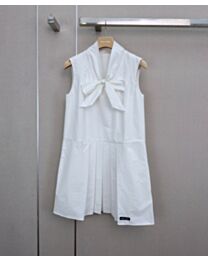 Miu Miu Women's Slubbed Poplin Dress White