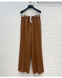 Miumiu Women's High-end wool straight-leg pants Coffee