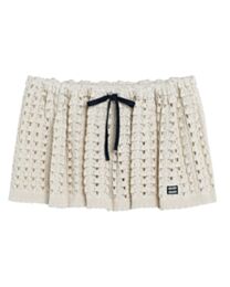 Miu Miu Women's Natural Cotton Miniskirt Cream