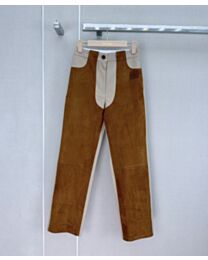 Miu Miu Women's Paneled Suede Trousers Coffee