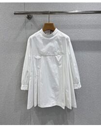 Miu Miu Women's Cotton Long-Sleeved Top Cream