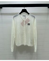 Miu Miu Women's Women's Knitted Cardigan Cream