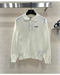 Miu Miu Women's Knitted Cardigan Cream
