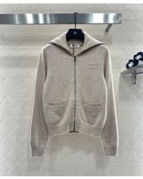 Miu Miu Women's Cashmere Zip Up Cardigan Grey