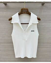 Miu Miu Women's Knitted Vest White