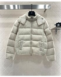 Moncler Women's Hooded Down Jacket Cream