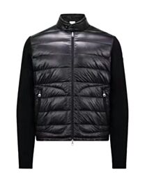 Moncle Men's Quilted Cotton Zip-Up Cardigan