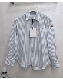 Moncler Women's Striped Nautical-Style Shirt Blue