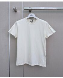 Moncler Women's Cotton T-Shirt With A Crochet Neckline White