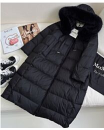 Max Mara Women's Plush Hooded Long Down Jacket