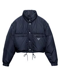 Prada Women's Recycled Nylon Short Down Jacket Black