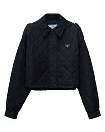 Prada Women's Lightweight Re-Nylon Blouson Jacket Black
