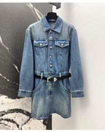 Prada Women's Denim Mini Dress Blue