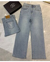 Prada Women's Straight Jeans Blue