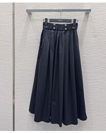 Prada Women's Re-Nylon Midi Skirt Black