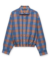 Prada Women's Prada Women's Checked Poplin Shirt Blue
