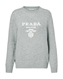 Prada Women's Wool And Cashmere Crew-neck Sweater 