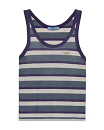 Prada Women's Bayadere Stripe Jersey Tank Top Blue