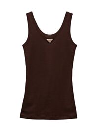 Prada Women's Rib-Knit Spaghetti Strap Tank Top Coffee