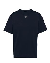 Prada Women's Triangle Plaque T-Shirt Black