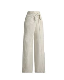 Ralph Lauren Women's Rennie Striped Washed Pant Cream