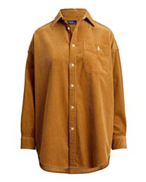 Ralph Lauren Women's Chest Pocket Corduroy Shirt Coffee