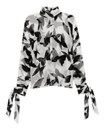 Saint Laurent Women's Butterfly Silk Gauze Shirt 