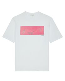 Saint Laurent Women's Jason Mason Printed Cotton T-Shirt White