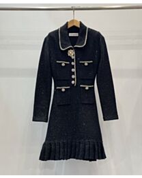 Self-Portrait Women Button Knit Dress