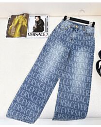 Versace Women's Straight Jeans Dark Blue