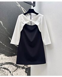 Valentino Women's Garavani Valentino Women's Garavani Bow-Detailed Cutout Wool And Silk-Blend Crepe Mini Dress White