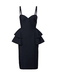 Valentino Women's Crepe Couture Tiered Midi Dress Black