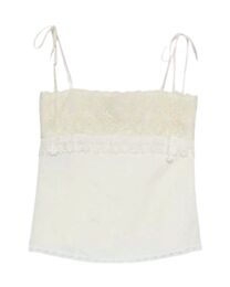 Valentino Women's Garavani Lace-Trim Tie-Strap Top