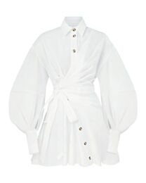 Zimmermann Women's Rebellion Poplin Mini Dress White