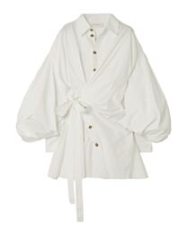 Zimmermann Women's Rebellion Cotton Poplin Mini Wrap Dress Cream