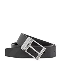 Burberry Reversible London Check and Leather Belt Black